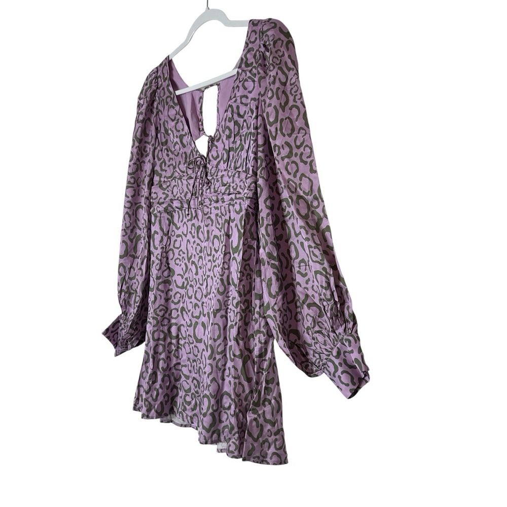 For Love&Lemons Mini Dress Women's Medium Balloon Long‎ Sleeve Empire Waist  New - Picture 9 of 11